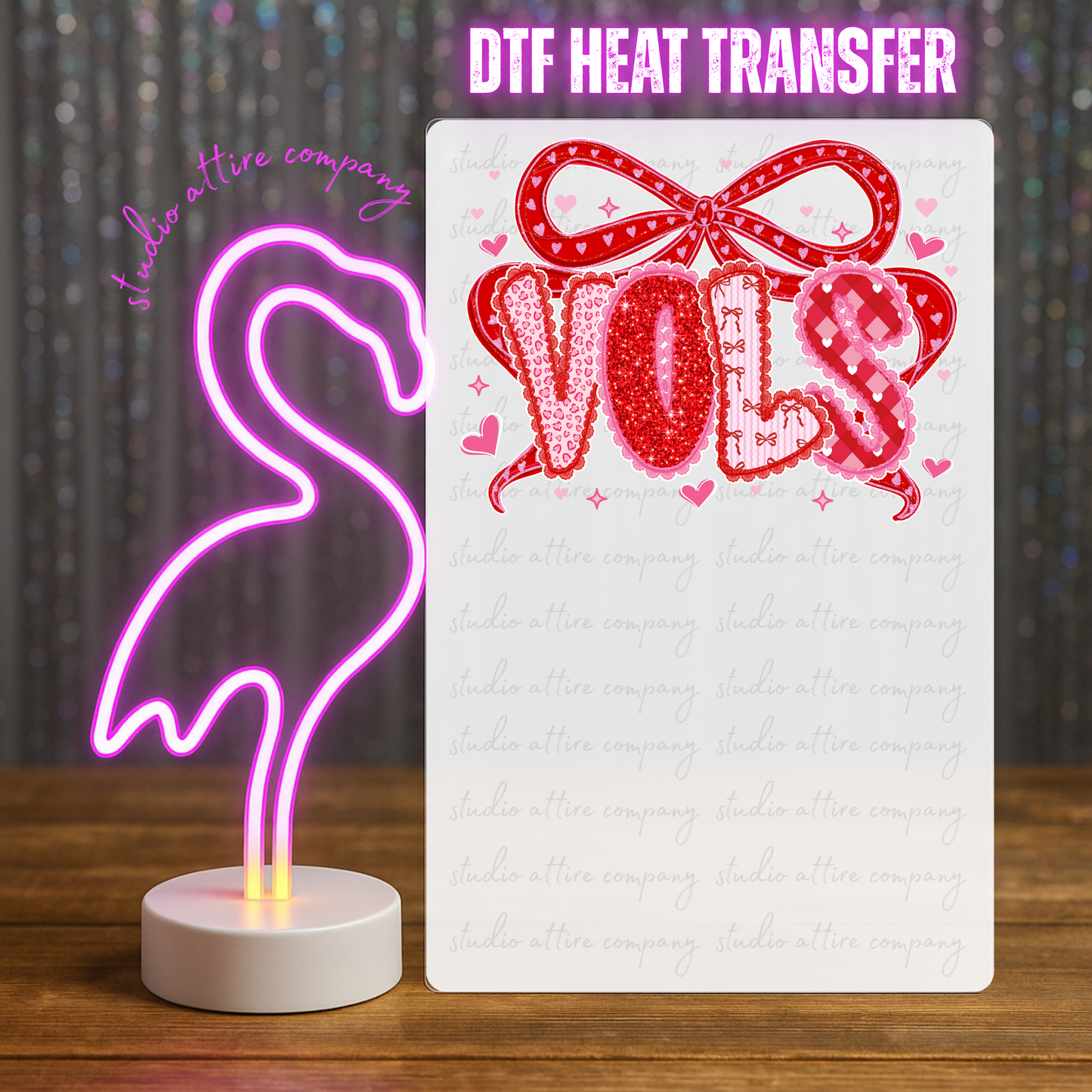 Vols, Valentine, Heat transfer, Press and peel, Full color, Instant press, MTO