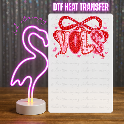 Vols, Valentine, Heat transfer, Press and peel, Full color, Instant press, MTO