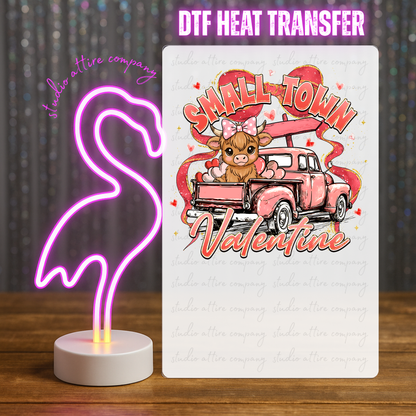 Small town, Valentine, Heat transfer, Press and peel, Full color, Instant press, MTO