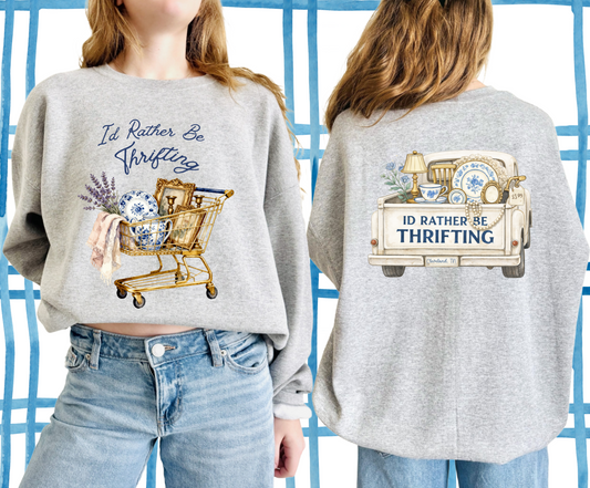 I'd rather be thrifting, Valentines, Sweatshirt, 5581, 5582