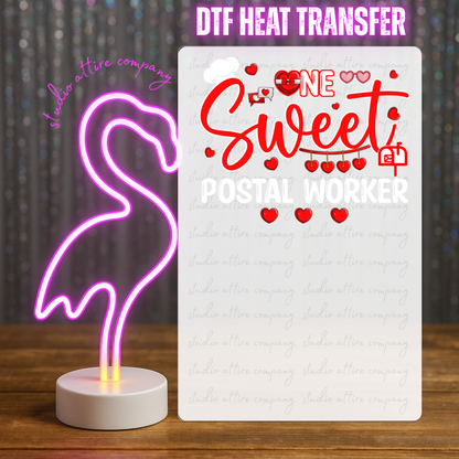One sweet postal worker, Valentine, Heat transfer, Press and peel, Full color, Instant press, MTO