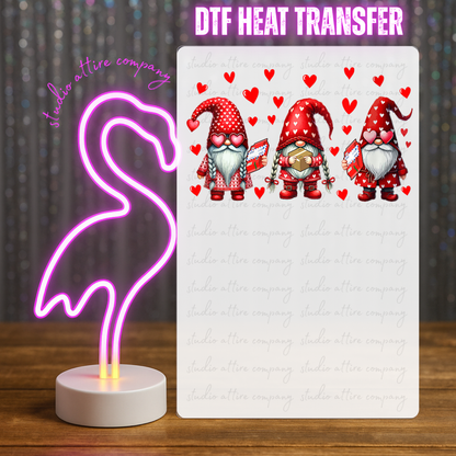 Gnomes with hearts, Valentine, Heat transfer, Press and peel, Full color, Instant press, MTO