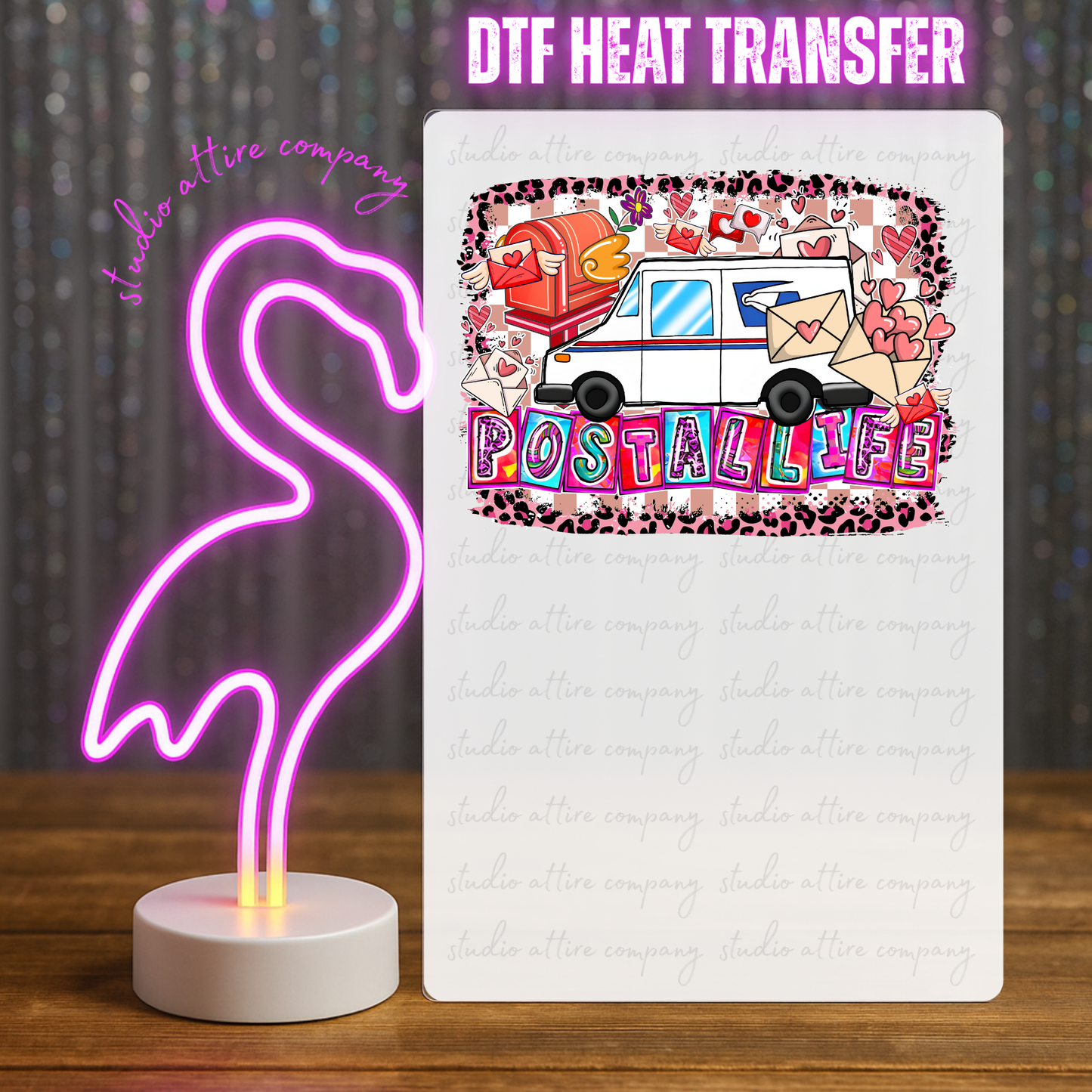 Postal Life, Valentine, Heat transfer, Press and peel, Full color, Instant press, MTO