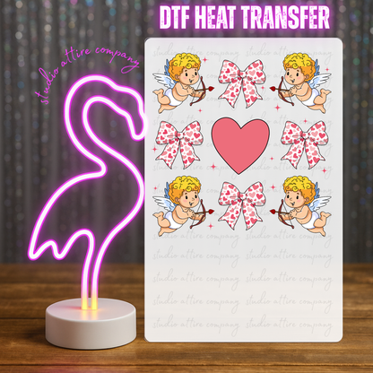 Angels and Bows, Valentine, Heat transfer, Press and peel, Full color, Instant press, MTO