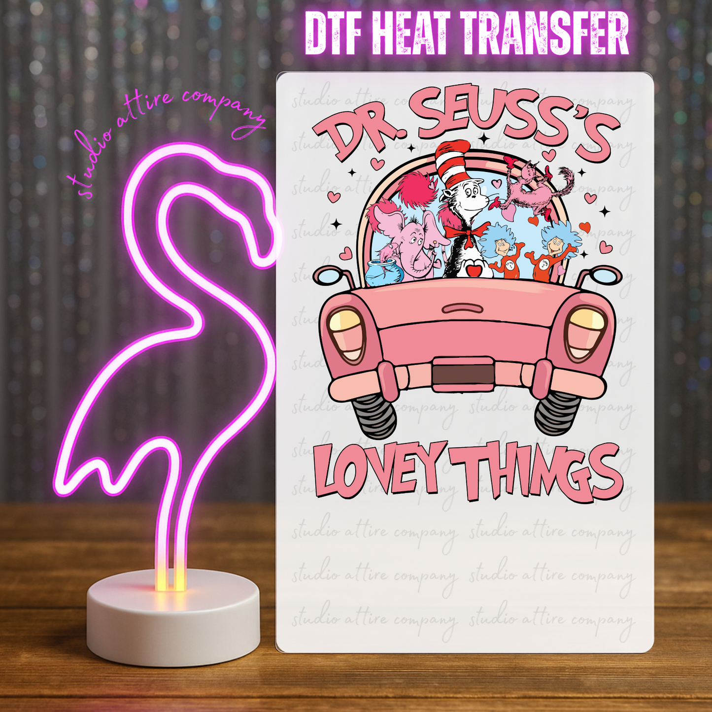 Dr. Seuss's Lovey Things, Valentine, Heat transfer, Press and peel, Full color, Instant press, MTO