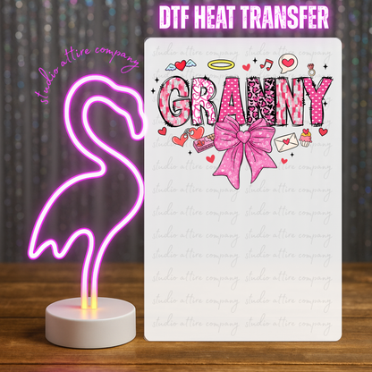 GRANNY, Valentine, Heat transfer, Press and peel, Full color, Instant press, MTO