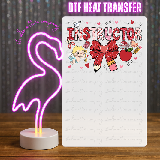 INSTRUCTOR, Valentine, Heat transfer, Press and peel, Full color, Instant press, MTO