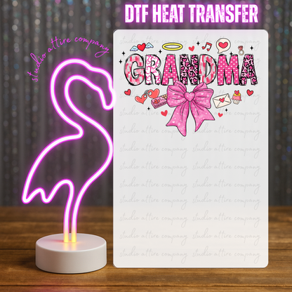 GRANDMA, Valentine, Heat transfer, Press and peel, Full color, Instant press, MTO