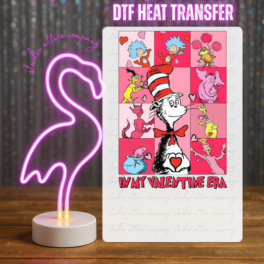 CAT IN THE HAT,IN MY VALENTINE ERA, Valentine, Heat transfer, Press and peel, Full color, Instant press, MTO