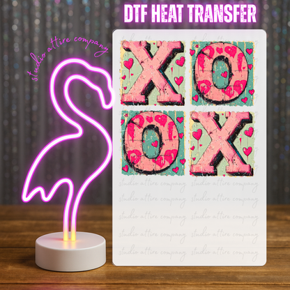 XOXO WITH HEART BALLOONS, Valentine, Heat transfer, Press and peel, Full color, Instant press, MTO