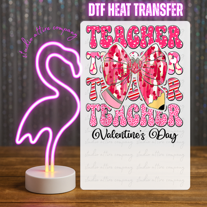 TEACHER VALENTINE'S DAY, Valentine, Heat transfer, Press and peel, Full color, Instant press, MTO