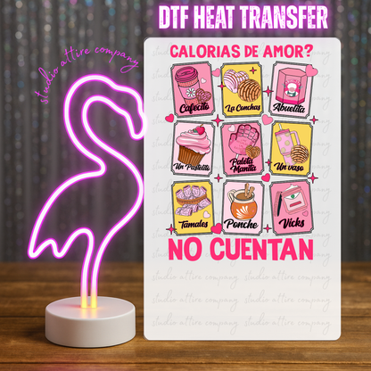 CALORIAS DE AMOR?, Heat Transfer, Press and peel, Full color, Instant press, MTO