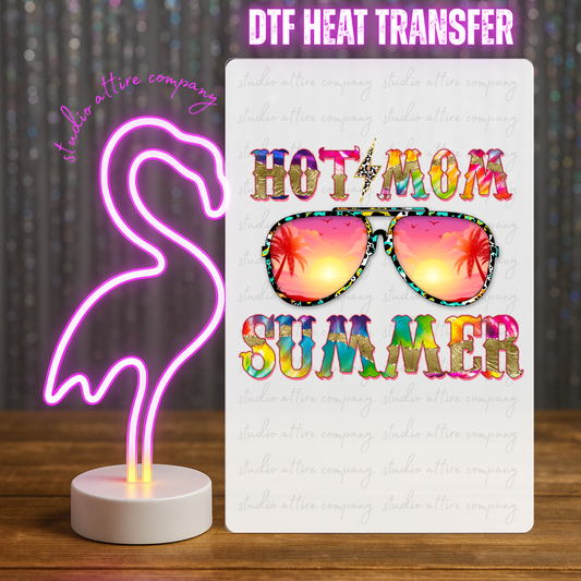 Hot mom summer, DTF Heat Transfer, Press and peel, Full color, Instant press, MTO