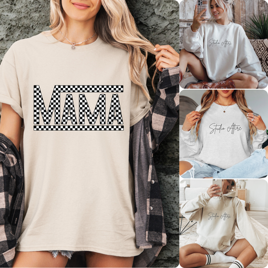 Checkered Mama, Graphic Apparel - 611