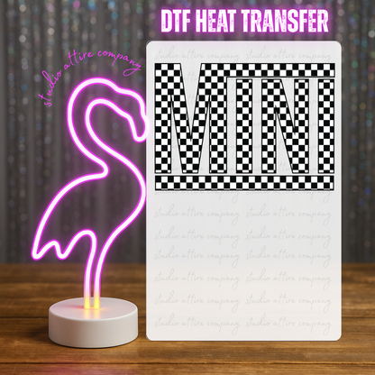 Checkered Mini, Heat transfer, Press and peel, Full color, Instant press, MTO