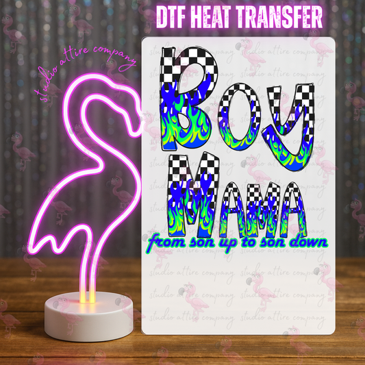 Boy mama, DTF Heat Transfer, Press and peel, Full color, Instant press, MTO