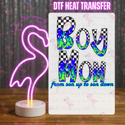 Boy mom, DTF Heat Transfer, Press and peel, Full color, Instant press, MTO