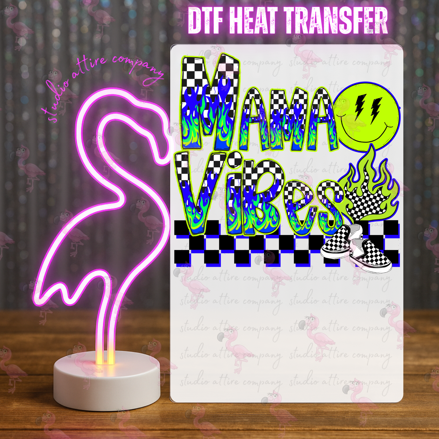 Mama vibes, DTF Heat Transfer, Press and peel, Full color, Instant press, MTO