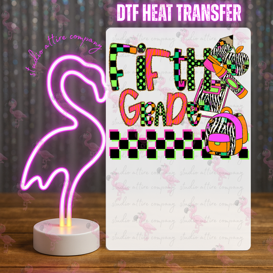 Fifth grade, DTF Heat Transfer, Press and peel, Full color, Instant press, MTO