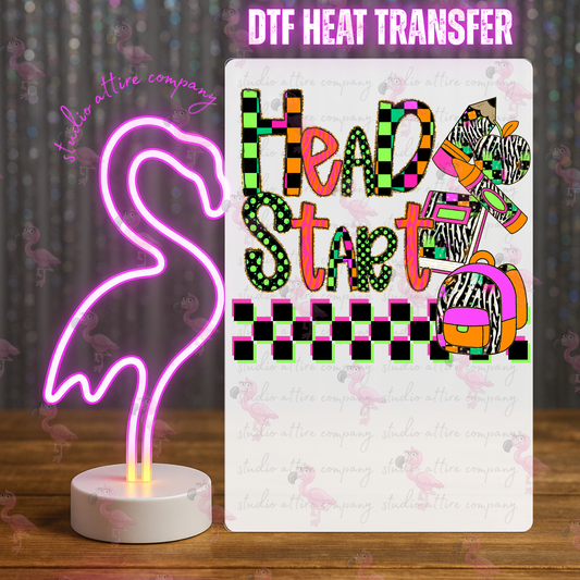 Head Start, DTF Heat Transfer, Press and peel, Full color, Instant press, MTO