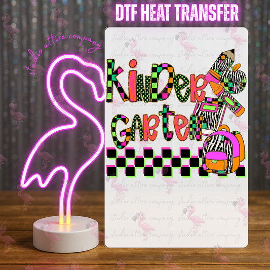 Kindergarten, DTF Heat Transfer, Press and peel, Full color, Instant press, MTO