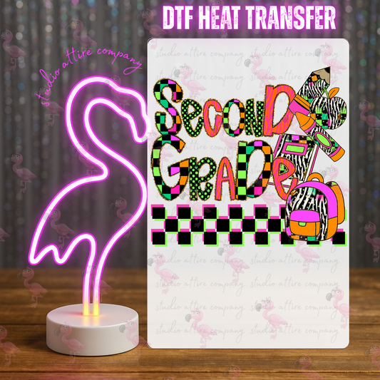 Second grade, DTF Heat Transfer, Press and peel, Full color, Instant press, MTO