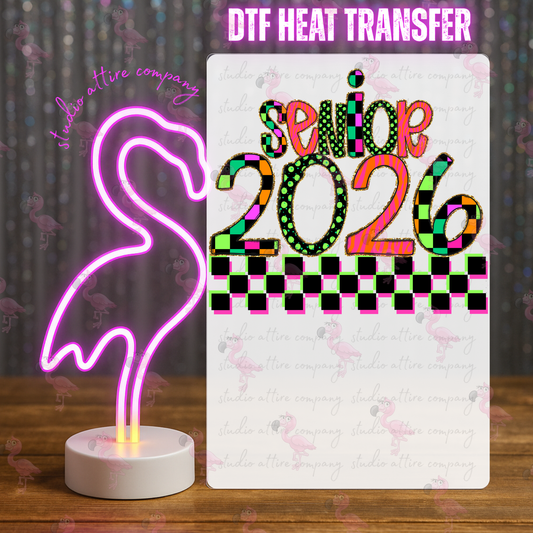 Senior 2026, DTF Heat Transfer, Press and peel, Full color, Instant press, MTO