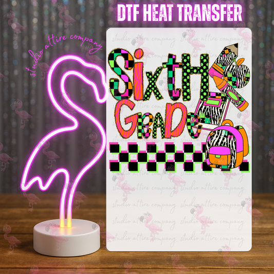 Sixth grade, DTF Heat Transfer, Press and peel, Full color, Instant press, MTO