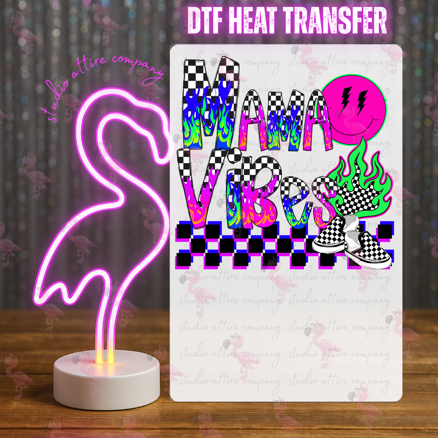 Mama vibes, DTF Heat Transfer, Press and peel, Full color, Instant press, MTO