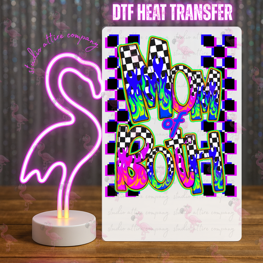 Mom of both, DTF Heat Transfer, Press and peel, Full color, Instant press, MTO