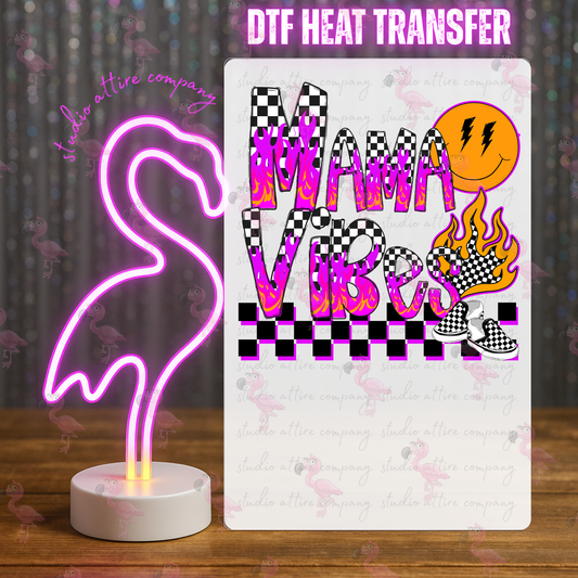 Mama vibes, DTF Heat Transfer, Press and peel, Full color, Instant press, MTO