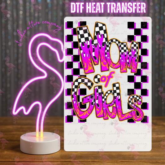 Mom of girls, DTF Heat Transfer, Press and peel, Full color, Instant press, MTO