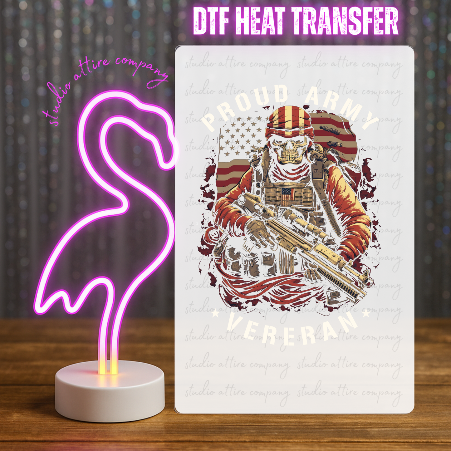Military, DTF Heat Transfer, Press and peel, Full color, Instant press, MTO