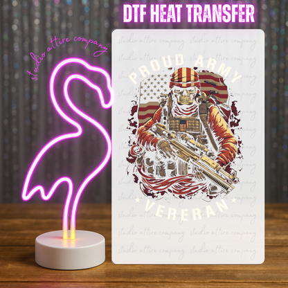Military, DTF Heat Transfer, Press and peel, Full color, Instant press, MTO