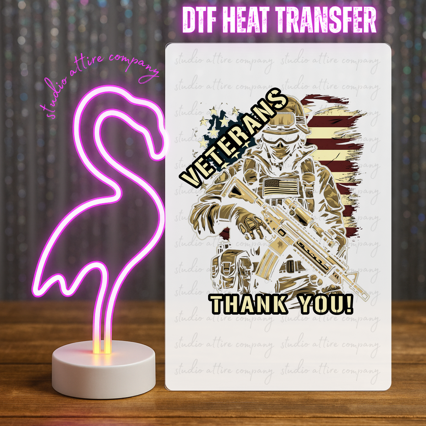 Military, DTF Heat Transfer, Press and peel, Full color, Instant press, MTO