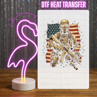 Military, DTF Heat Transfer, Press and peel, Full color, Instant press, MTO