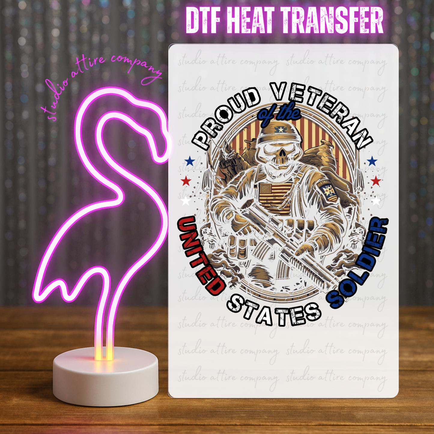 Military, DTF Heat Transfer, Press and peel, Full color, Instant press, MTO