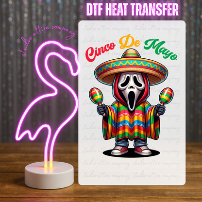 Horror, Cinco de mayo, DTF Heat Transfer, Press and peel, Full color, Instant press, MTO