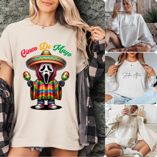 Cinco De Mayo, Ghost face, Graphic Apparel - 642