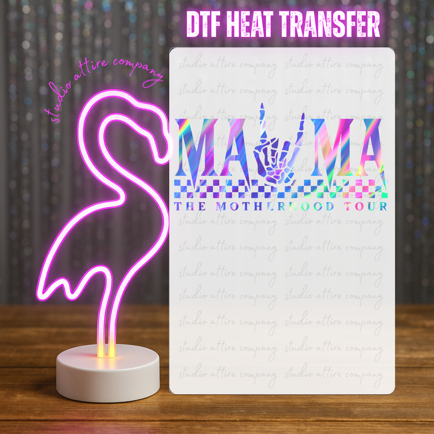 Mama tour, Heat transfer, Press and peel, Full color, Instant press, MTO