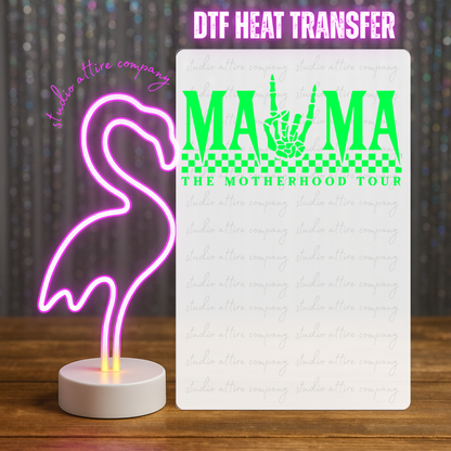 Mama tour, Heat transfer, Press and peel, Full color, Instant press, MTO