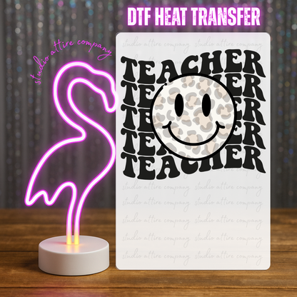 Teacher, Heat transfer, Press and peel, Full color, Instant press, MTO