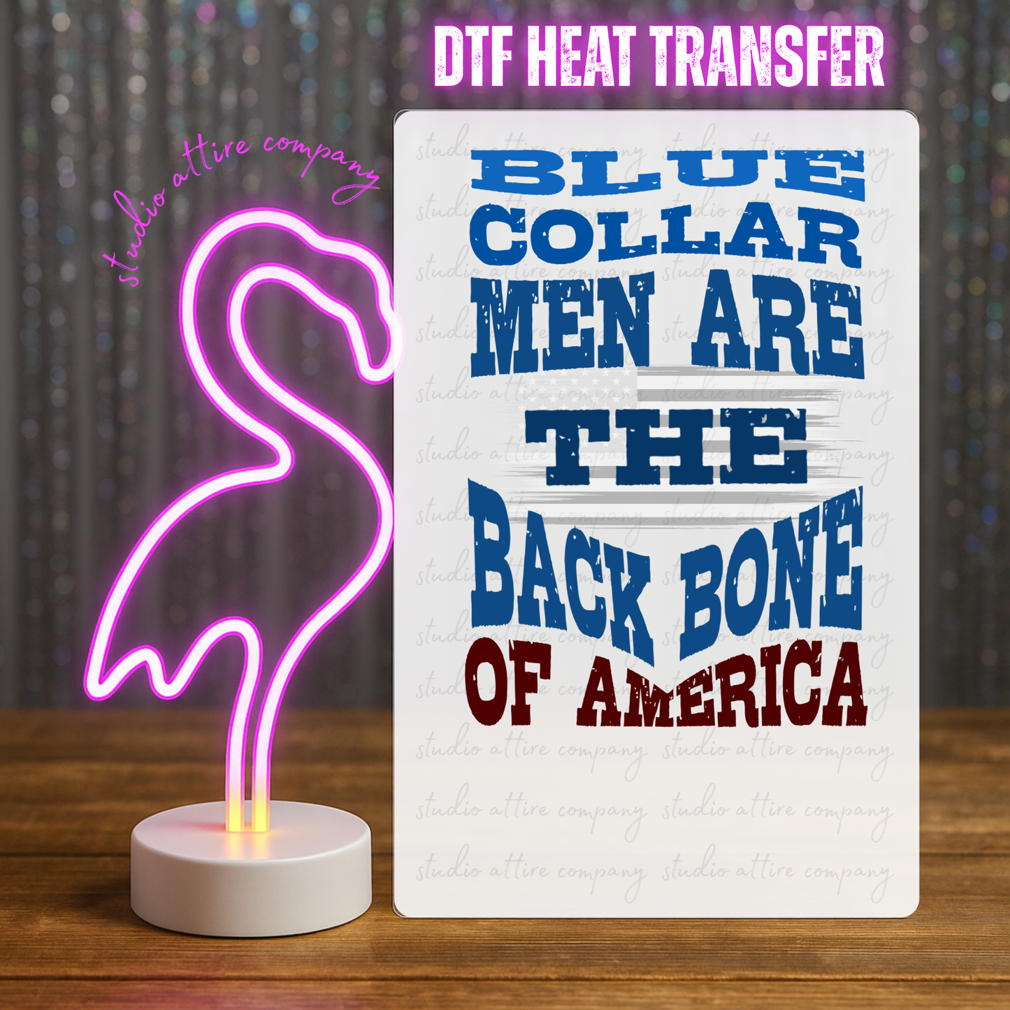 Blue Collar, Heat transfer, Press and peel, Full color, Instant press, MTO