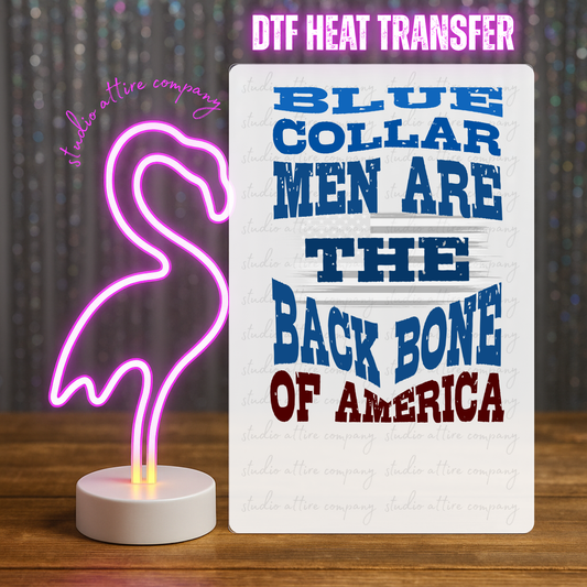 Blue Collar, Heat transfer, Press and peel, Full color, Instant press, MTO