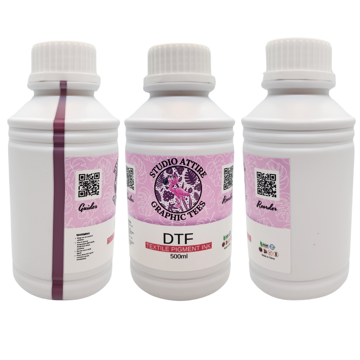 Tinta pigmentada textil, directa a película