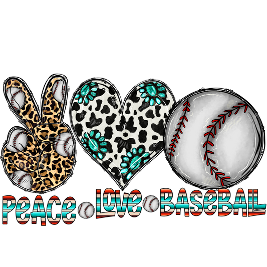Peace, Love, Baseball, Press-ready, Transfer only, MTO