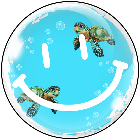 Sea turtle, heat transfer, press and peel