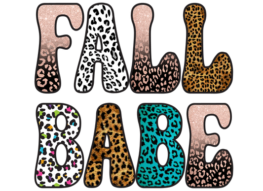 Fall babe, heat transfer, press and peel