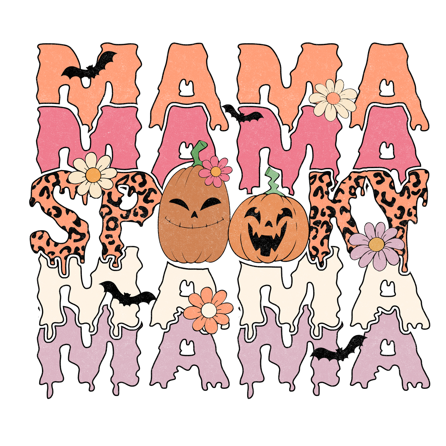 Sin camiseta, mamá con transferencia de calor, temporada espeluznante 