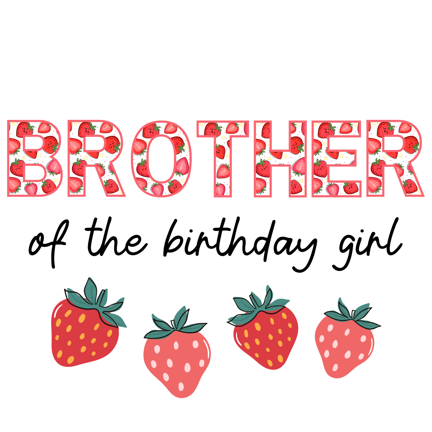 Strawberry theme set, first birthday girl, Press-ready, Transfer only, MTO